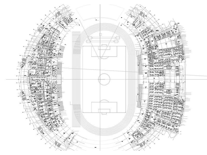 5层体育场空调通风及防排烟系统设计CAD施工图纸（采暖设计） - 2