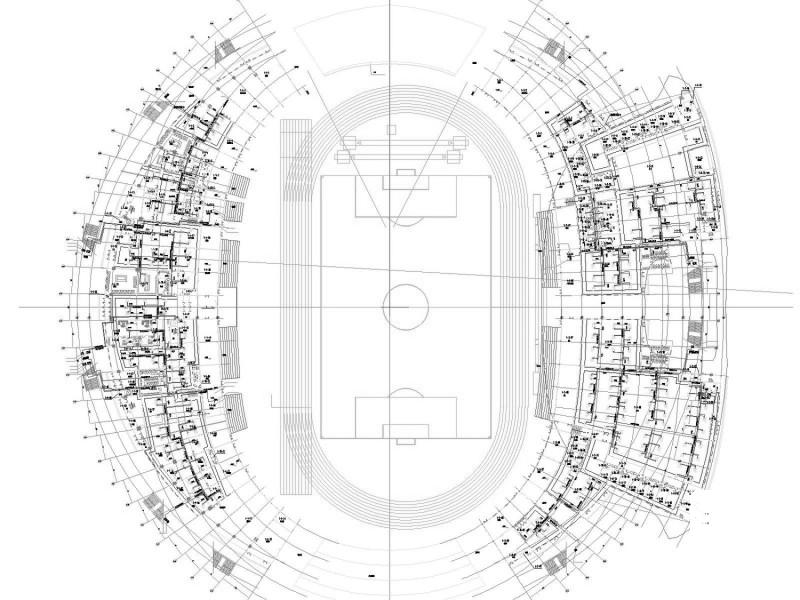 5层体育场空调通风及防排烟系统设计CAD施工图纸（采暖设计） - 3