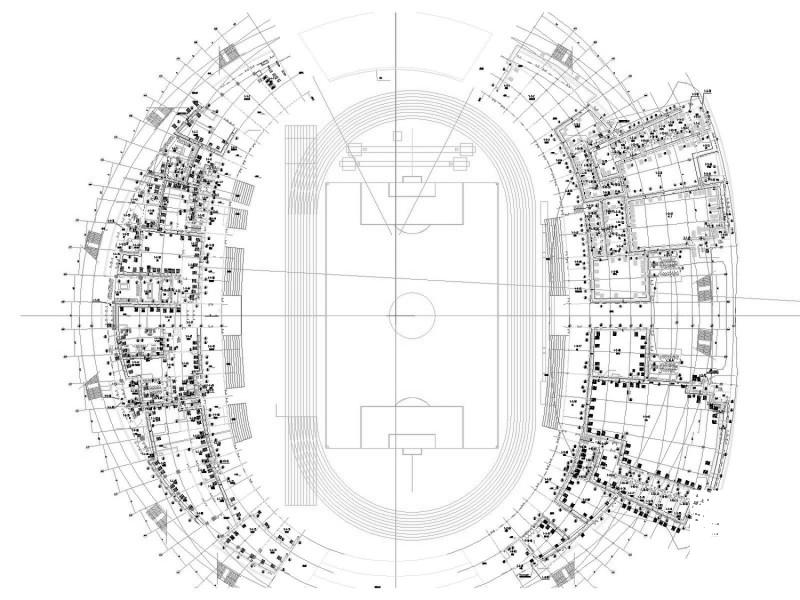 5层体育场空调通风及防排烟系统设计CAD施工图纸（采暖设计） - 4