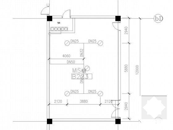 2层工业厂房建筑消防水系统CAD施工图纸 - 4