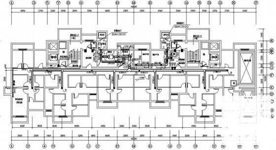 18层住宅楼采暖通风设计CAD施工图纸(低温热水地板辐射) - 3