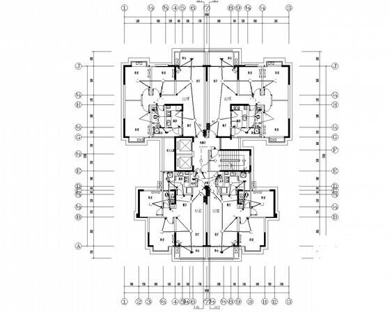 15层钢筋混凝土结构住宅楼强弱电CAD施工图纸(火灾自动报警系统) - 1