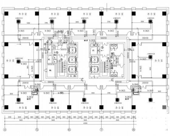 高层办公楼及其裙房建筑通风空调系统设计CAD施工图纸（人防设计） - 1