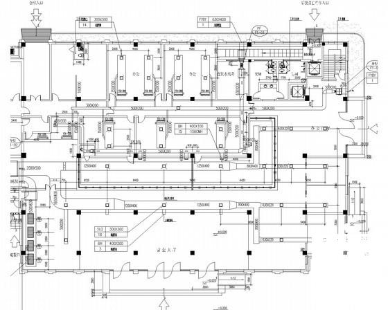 高层办公楼及其裙房建筑通风空调系统设计CAD施工图纸（人防设计） - 3