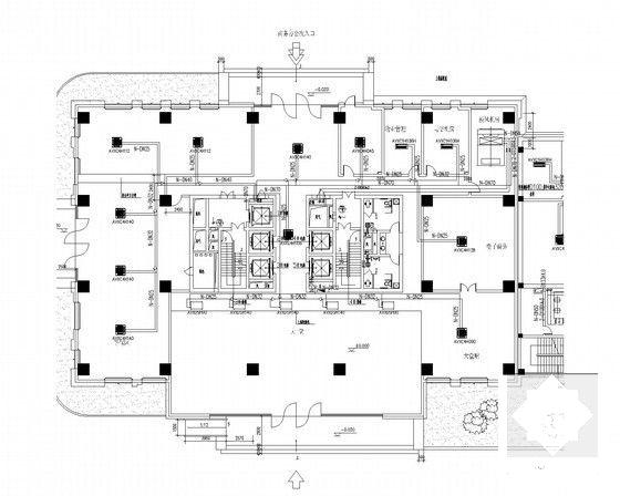 高层办公楼及其裙房建筑通风空调系统设计CAD施工图纸（人防设计） - 4