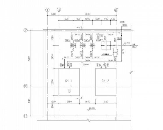 6层办公楼风冷往复式冷水空调系统设计CAD施工图纸 - 4