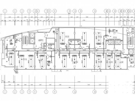 多层综合商业办公楼空调通风系统设计CAD施工图纸（水冷式立式空调机组） - 1