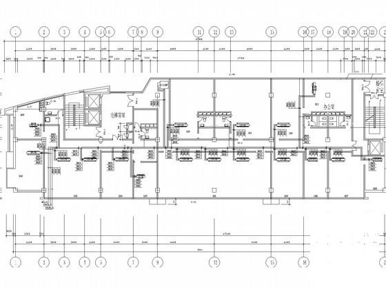 多层综合商业办公楼空调通风系统设计CAD施工图纸（水冷式立式空调机组） - 2