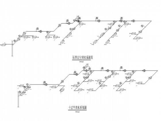 多层综合商业办公楼空调通风系统设计CAD施工图纸（水冷式立式空调机组） - 3