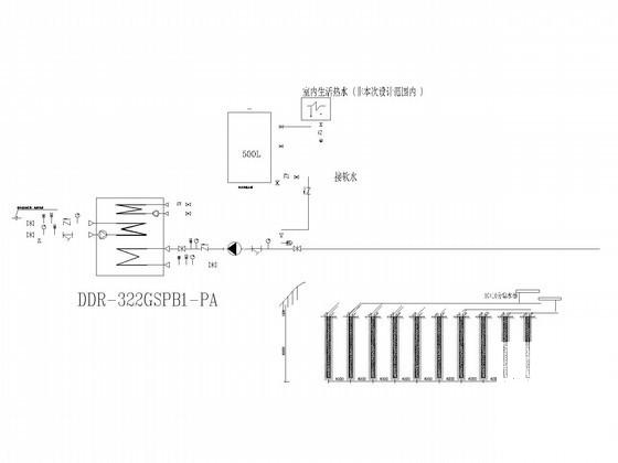 高档别墅暖通空调设计CAD施工图纸（地源三联供,净水系统） - 2