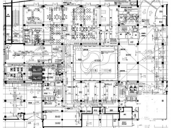 5层建筑办公楼空调通风及防排烟系统设计CAD施工图纸（地源热泵系统） - 1