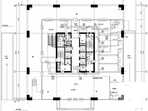 26层商业办公楼空调通风及防排烟系统设计CAD施工图纸（模块化风冷机组含人防设计） - 1