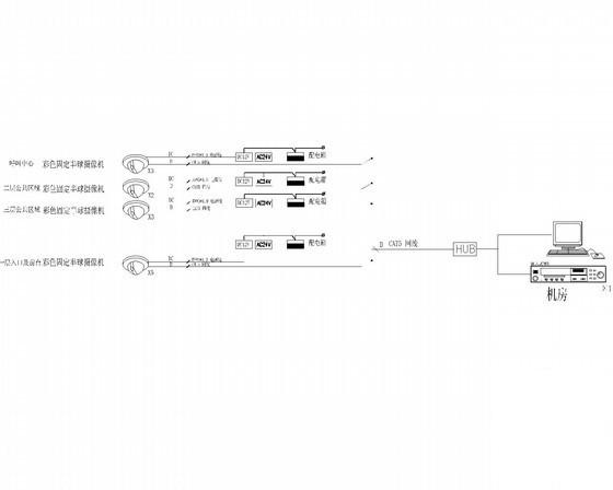 高新技术产业园办公楼装修工程强弱电CAD施工图纸（新照明） - 3