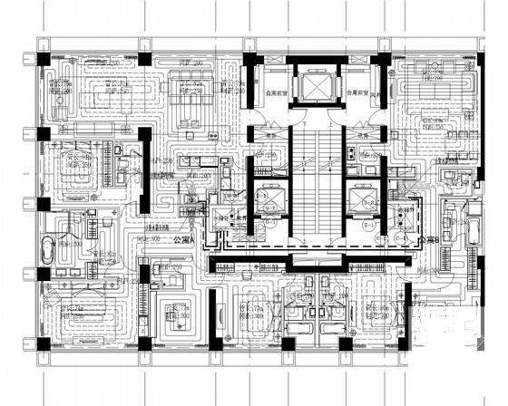 超高层公寓住宅楼暖通空调采暖通风防排烟系统CAD施工图纸(混凝土基础) - 2