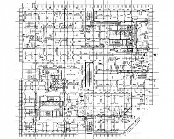 高层综合楼空调采暖通风排烟系统设计CAD施工图纸（商业热水风幕电热风幕） - 1