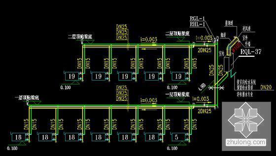 高层住宅商住楼采暖通风及防排烟系统设计CAD施工图纸（负荷计算） - 4