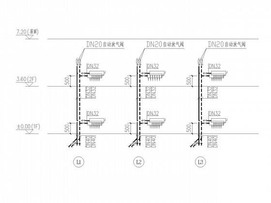 多层办公楼供暖通风系统设计CAD施工图纸（节能设计） - 4