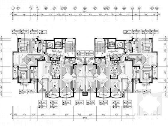 高层住宅楼采暖通风系统设计CAD施工图纸 - 5