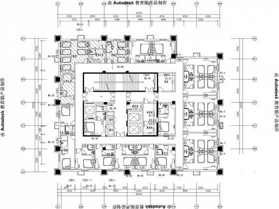 11层快捷酒店采暖设计CAD施工图纸 - 1