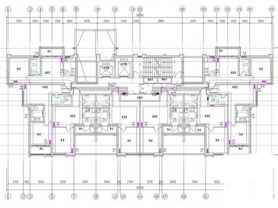 27层高层住宅楼建筑采暖通风系统设计CAD施工图纸 - 3
