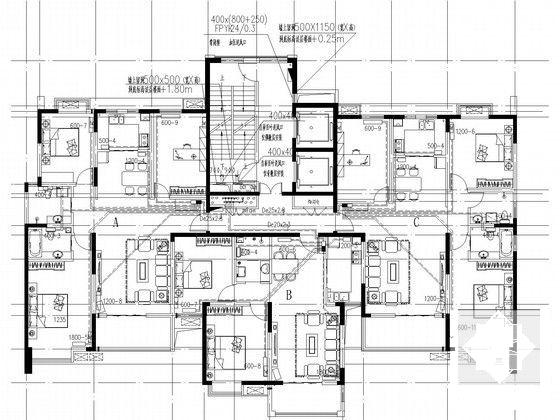 31层酒店住宅楼综合建筑空调通风及防排烟系统设计CAD施工图纸（采暖设计） - 4