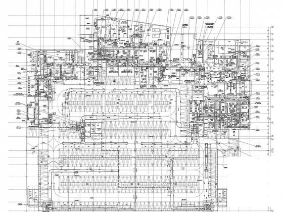 10层酒店建筑空调通风及防排烟系统设计CAD施工图纸（冷热源系统）(离心式冷水机组) - 1