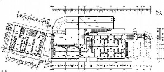 5层商务酒店暖通空调设计CAD施工图纸(平面布置图) - 1