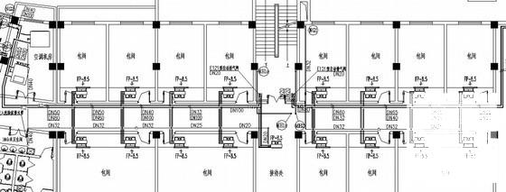 5层商务酒店暖通空调设计CAD施工图纸(平面布置图) - 3