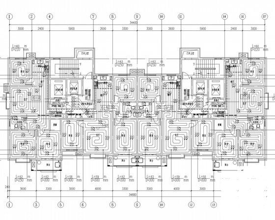 高层住宅楼采暖通风系统设计CAD施工图纸（人防设计） - 2