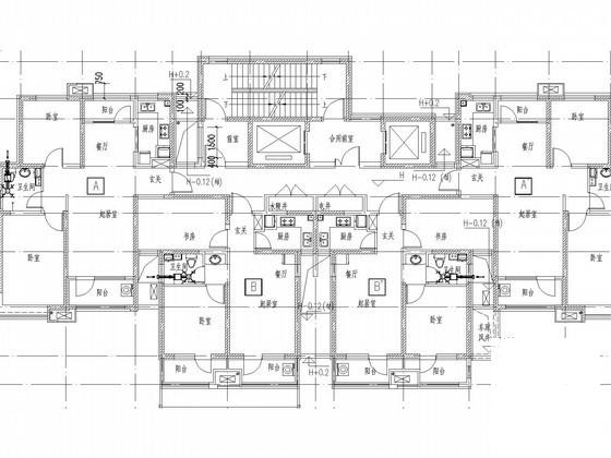 高层商住综合楼采暖通风CAD施工图纸(人防设计) - 5