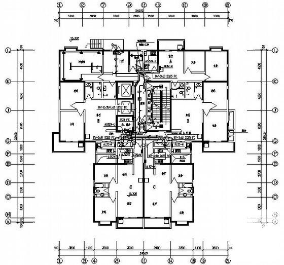 地上30层花园小区住宅楼电气CAD施工图纸（一级负荷） - 1