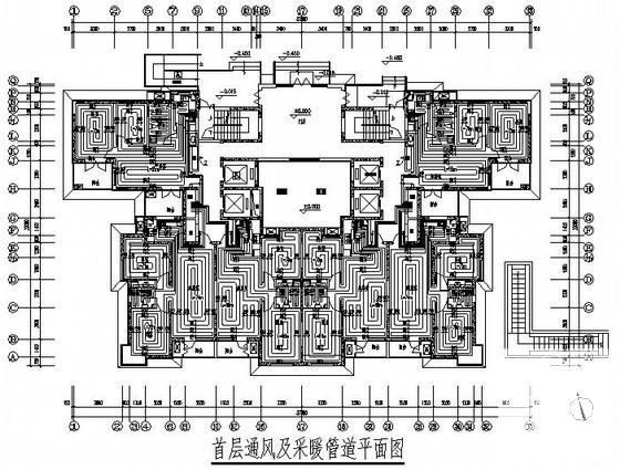 高层住宅楼区采暖通风设计CAD施工图纸 - 2