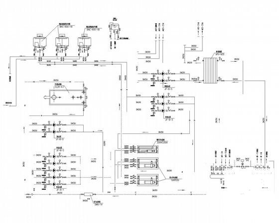 29层商业宾馆办公综合楼通风空调排烟系统设计CAD施工图纸（机房）(离心式冷水机组) - 3
