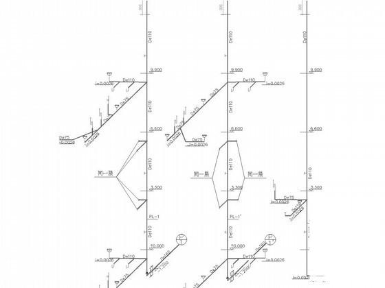 4层学校办公楼给排水消防设计CAD施工图纸(卫生间大样) - 2