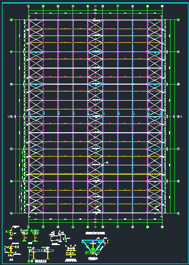 工业园门式钢架厂房结构CAD施工图纸 - 5