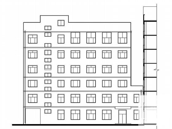 二千五百平方米6层宾馆建筑施工CAD图纸，(多功能厅) - 1