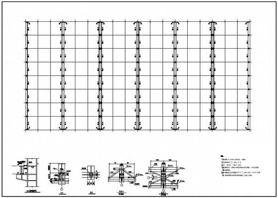 22米跨单层门式刚架厂房结构设计图纸（独立基础）(平面布置图) - 2