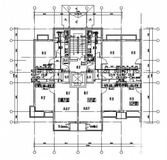 18层住宅楼给排水施工工程CAD图纸 - 3