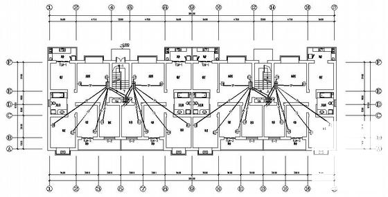 小区6层住宅楼电气CAD施工图纸（三级负荷）(防雷接地系统) - 3