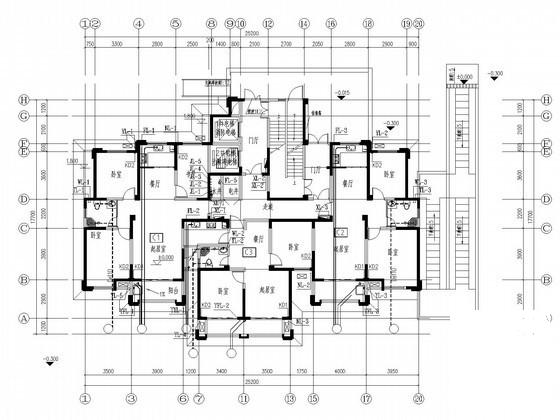 33层住宅楼给排水CAD施工图纸 - 1