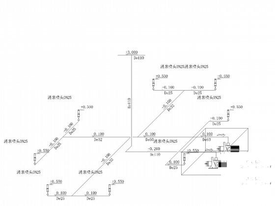 售楼部景观水电设计给排水CAD施工图纸 - 5