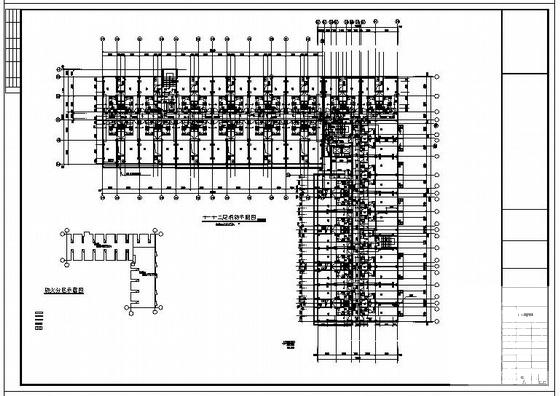 12层公寓给排水设计CAD施工图纸（一类建筑）(自动喷水灭火系统) - 2