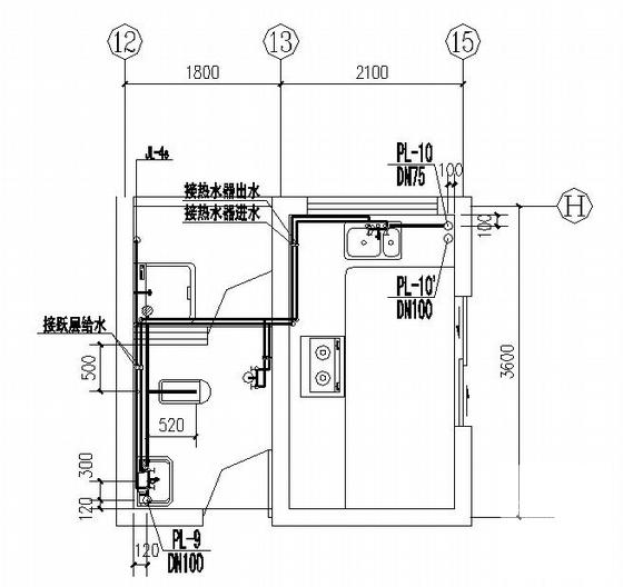 国内7层住宅楼给排水设计CAD施工图纸 - 3