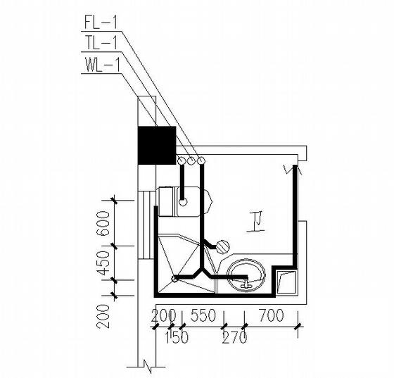 17层住宅楼给排水设计CAD施工图纸(自动喷水灭火系统) - 3