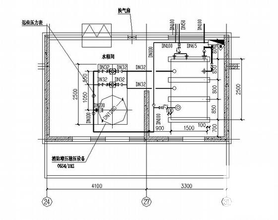 18层住宅楼给排水设计CAD施工图纸(女儿墙高度) - 3