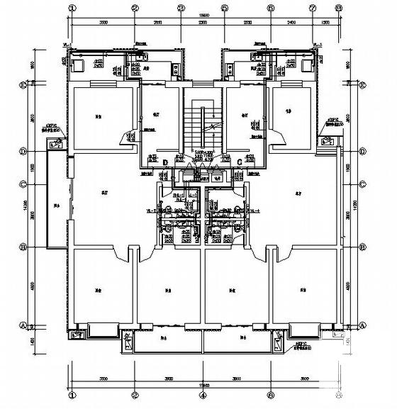 6层住宅楼给排水设计CAD施工图纸及计算书 - 3