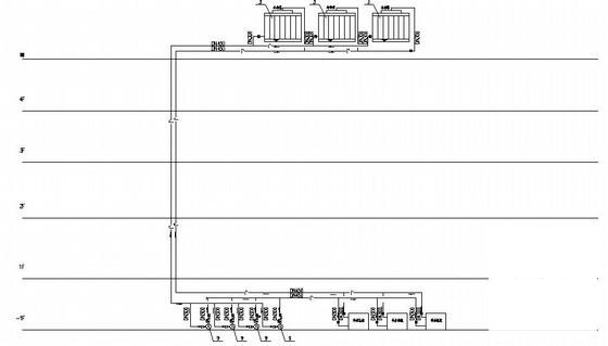 4层水产冻品配送中心给排水CAD施工图纸(冷却循环水系统) - 2