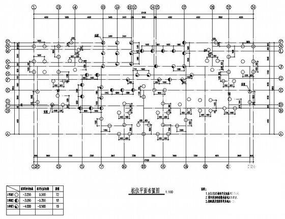 高层剪力墙结构住宅楼结构设计CAD施工图纸(平面布置图) - 2