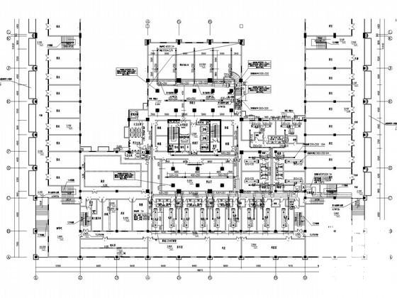 15层高档酒店空调通风设计CAD施工图纸（地下1层，）(全空气系统) - 1