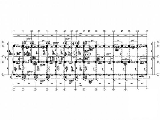 六加1层框架住宅楼结构CAD施工图纸（建施）(梁平法配筋图) - 3